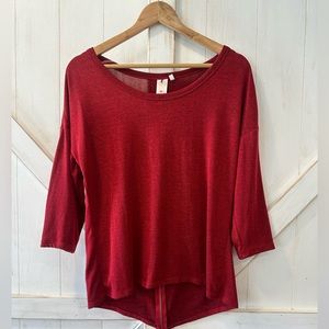 Woman’s Shirt red with gold zipper size large